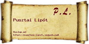 Pusztai Lipót névjegykártya